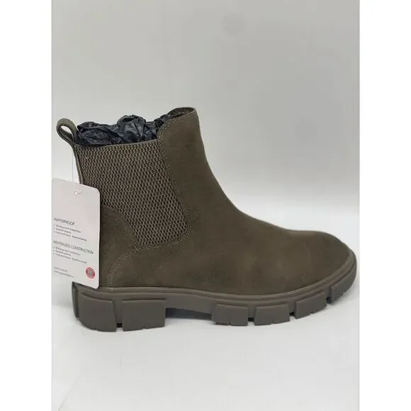 Aqua College Women's Priya Pull-On Ankle Boots - Dark Taupe 7.5M - Picture 2 of 7